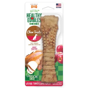 Nylabone Healthy Edibles All-Natural Long-Lasting Dog Chew Treats Turkey Apple, X-Large/Souper 50 lb. 1 ct