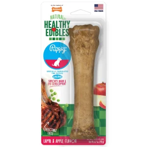 Nylabone Healthy Edibles All-Natural Long-Lasting Puppy Dog Chew Treats Lamb Apple, X-Large/Souper 50 lb. 1 ct