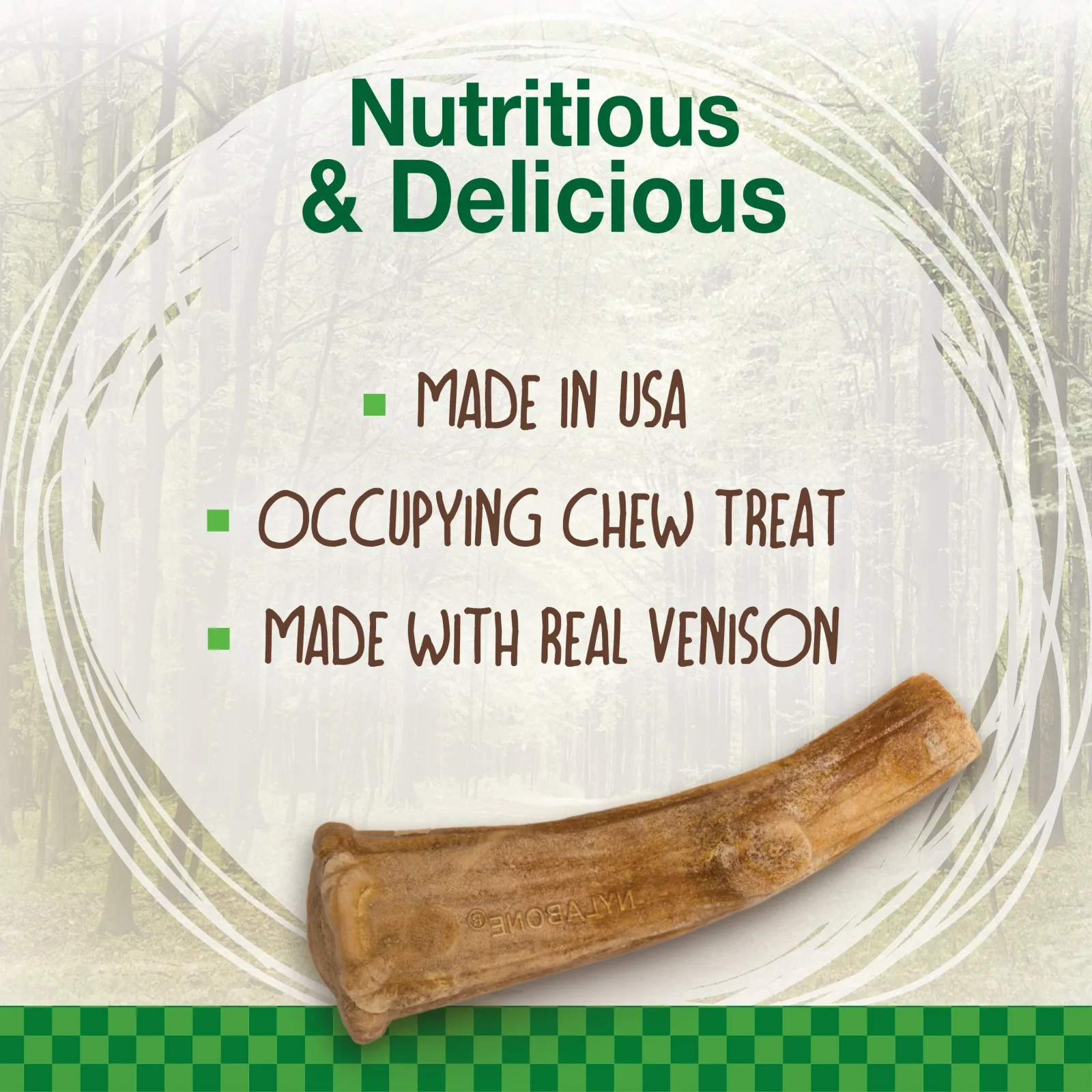 Nylabone Healthy Edibles WILD All-Natural Long-Lasting Antler Dog Chew Treats Venison, Large/Giant up to 50 lb. 2 ct - Image 2