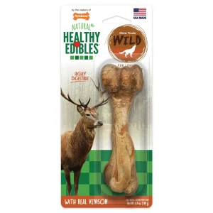 Nylabone Healthy Edibles WILD All-Natural Long-Lasting Dog Chew Treats Venison, Large/Giant up to 50 lb. 1 ct