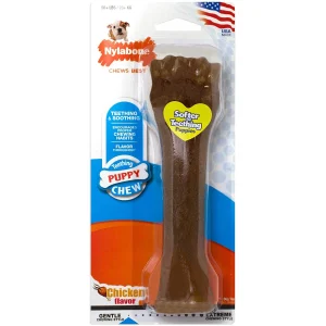 Nylabone Just for Puppies Teething Dog Chew Classic Bone Chicken, X-Large/Souper, 50 lb 1 ct