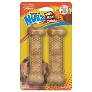 Nylabone Natural Nubz Chicken Dog Treats Chicken, Large 30 lb. 2 ct
