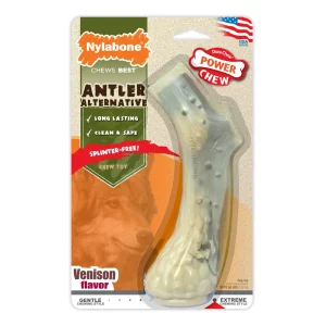 Nylabone Power Chew Antler Dog Chew Alternative Venison, Large/Giant up to 50 lb 1 ct