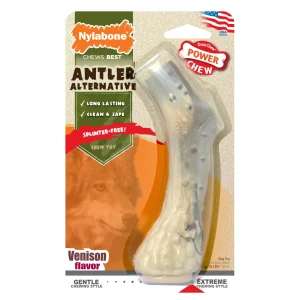 Nylabone Power Chew Antler Dog Chew Alternative Venison, Medium/Wolf up to 35 lb 1 ct