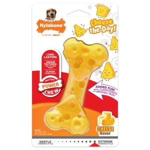 Nylabone Power Chew Cheese Dog Toy Cheese, Medium/Wolf up to 35 lb 1 ct