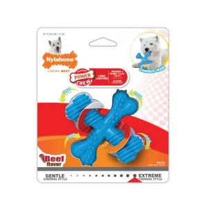 Nylabone Power Chew Comfort Hold x Bone Dog Toy Beef, Small/Regular up to 25 lb. 1 ct