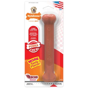 Nylabone Power Chew Dog Toy Bacon, Large/Giant up to 50 lb 1 ct