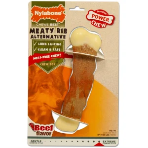Nylabone Power Chew Marrow Bone Alternative Dog Chew Toy Beef, Large/Giant up to 50 lb 1 ct