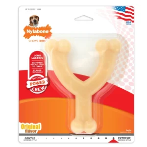 Nylabone Power Chew Original Wishbone Dog Toy Adult Dog Original, Original, Medium/Wolf up to 35 lb. 1 ct