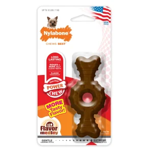 Nylabone Power Chew Ring Bone Dog Chew Toy Flavor Medley, X-Small/Petite up to 15 lb 1 ct