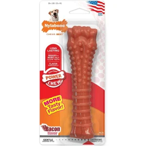 Nylabone Power Chew Textured Bone Toy for Dogs (Brown)
