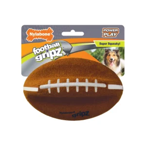 Nylabone Power Play Dog Football Gripz Medium/Wolf up to 35 lb. 5.5 in, 1 ct