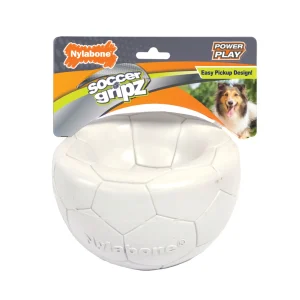 Nylabone Power Play Gripz Dog Soccer Ball Dog Toy Medium/Wolf up to 35 lb. 1 ct