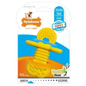 Nylabone Puppy Rubber Teethers Vanilla, Small/Regular up to 25 lb. 1 ct