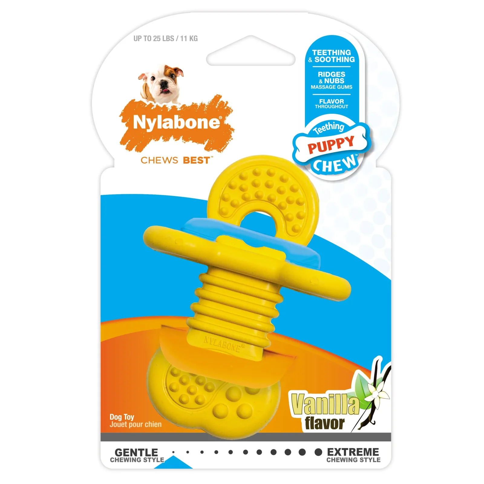 Nylabone Puppy Rubber Teethers Vanilla, Small/Regular up to 25 lb. 1 ct