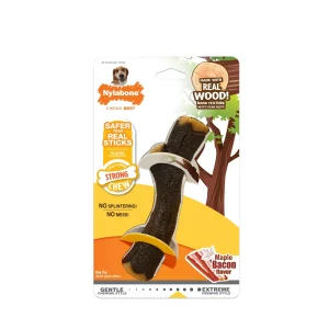 Nylabone Strong Chew Real Wood Dog Stick Dog Toy Medium/Wolf up to 35 lb. 1 ct