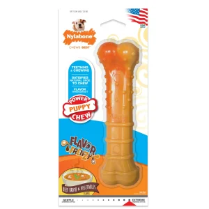 Nylabone Textured Nylon Puppy Chew Dog Toy Beef & Vegetable Large/Giant - up to 50 lb