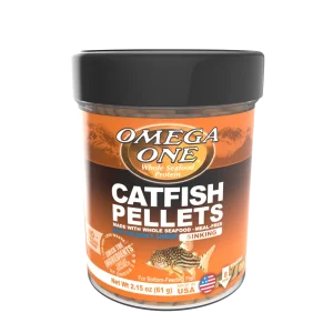 Omega One Catfish Sinking Pellet w/Shrimp Fish Food 2.15 oz