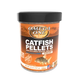 Omega One Catfish Sinking Pellet w/Shrimp Fish Food 4.5 oz