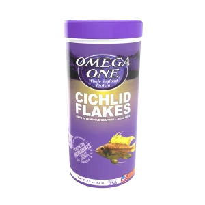 Omega One Cichlid Flakes Fish Food 2.2 oz