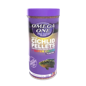 Omega One Cichlid Floating Pellet Fish Food Medium Pellets 6.5 oz