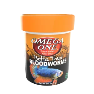 Omega One Freeze Dried Betta Treat Bloodworms .11 oz