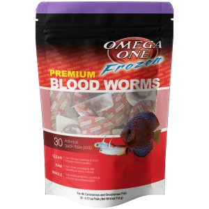 Omega One Frozen Premium Bloodworm Quick Thaw Pods 4 oz SD-5