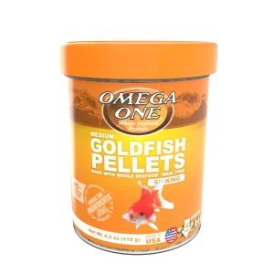 Omega One Goldfish Sinking Pellet Fish Food Medium Pellets 4.2 oz