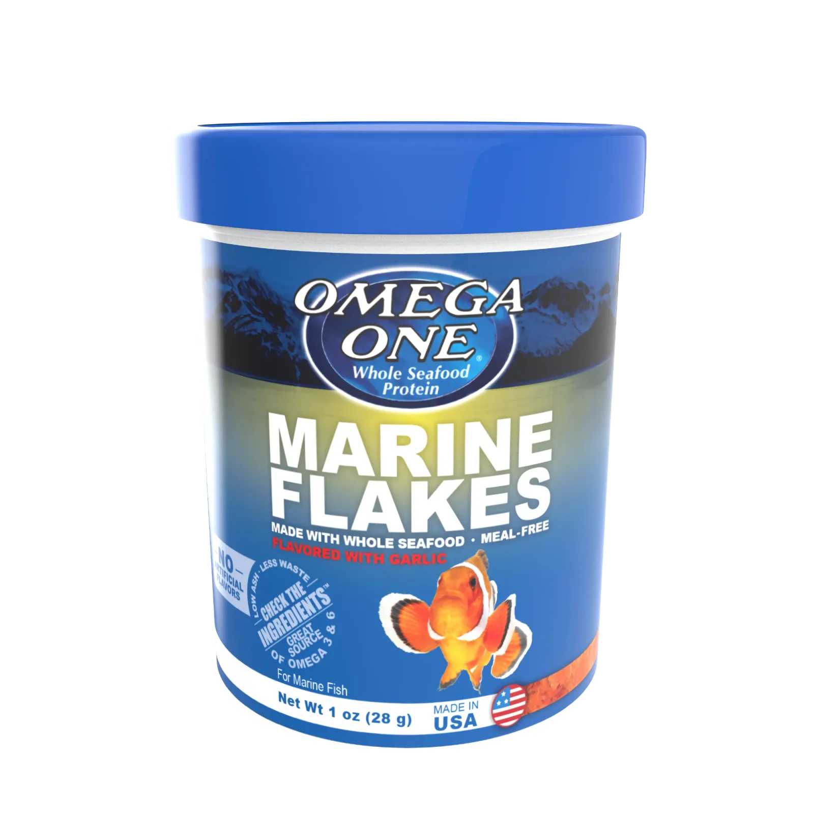 Omega One Marine Flakes Fish Food 1 oz
