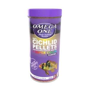 Omega One Super Color Cichlid Floating Pellet Fish Food Small Pellets 6.5 oz