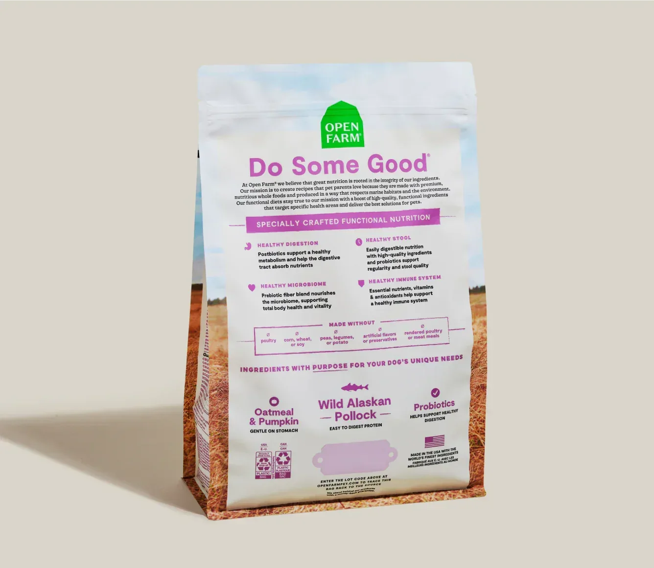Open Farm Pollock & Oatmeal Digestive Health Dry Dog Food - Image 2
