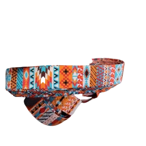 Orange Tribal Nylon Dog Collar