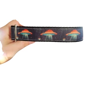 Orange UFO Nylon Dog Collar
