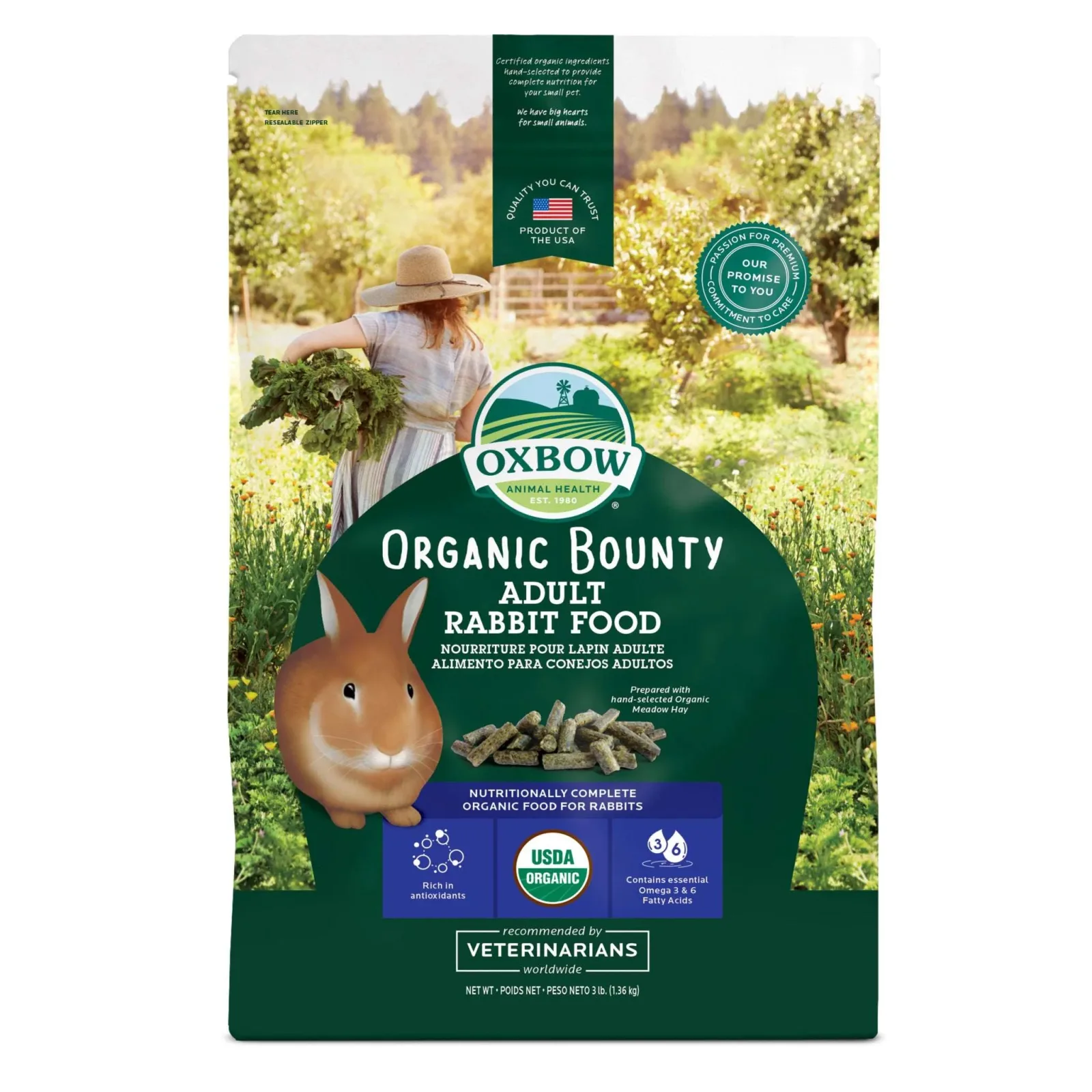 Organic Bounty ADULT Rabbit Food - 3 lb.