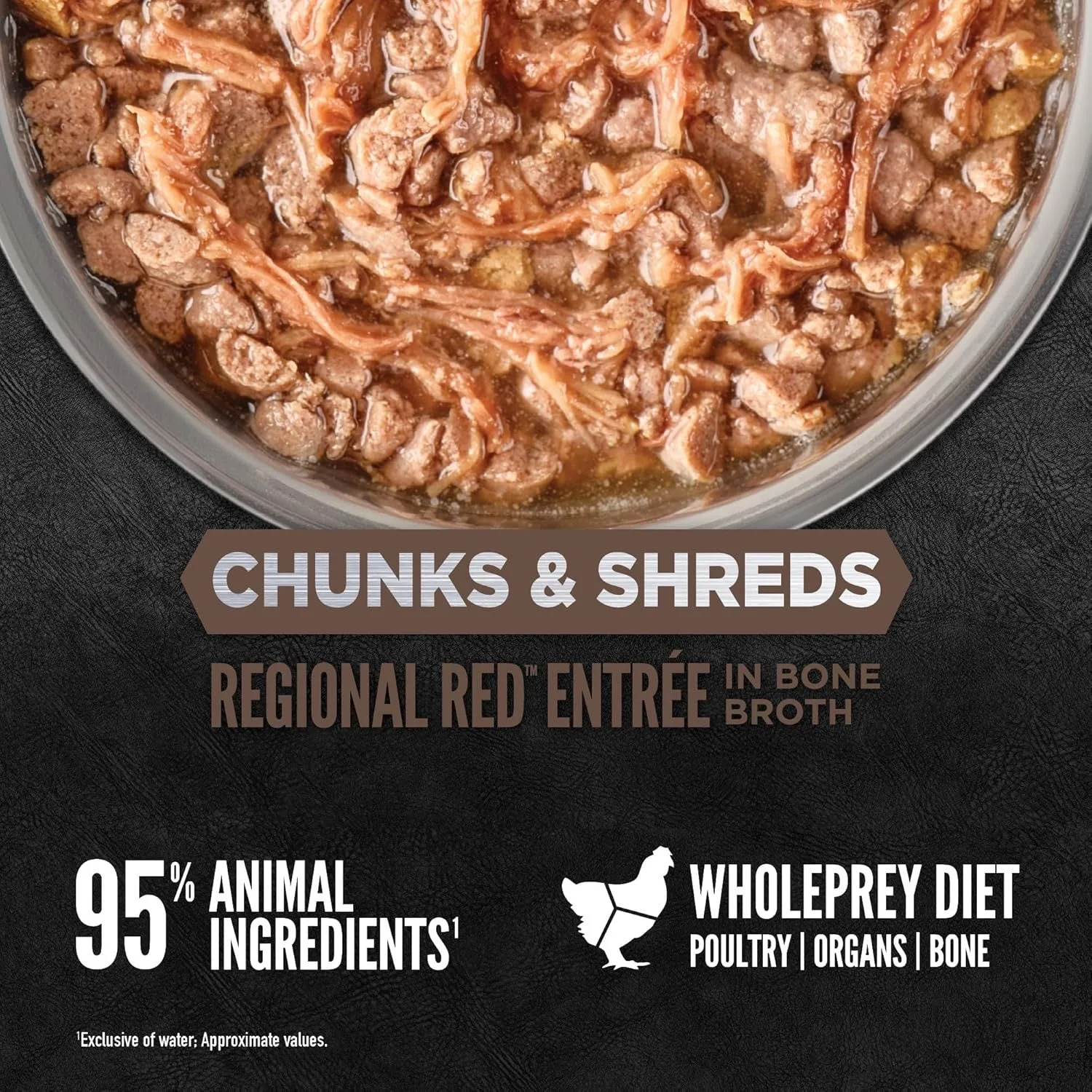 Orijen Grain Free Chunks & Shreds, Regional Red Wet Cat Food (3oz) - Image 2