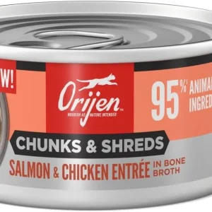 Orijen Grain Free Chunks & Shreds, Salmon & Chicken Wet Cat Food (3oz)