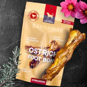 Ostrich Foot Bone (7" x 3.5"): The Flavorful & Long