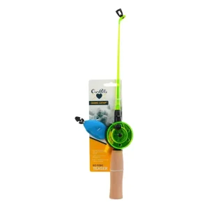 OurPets Play-N-Squeak Fishing Rod with Fish Catnip Cat Toy Multi-Color