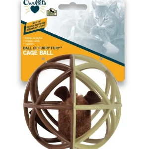 OurPets Trapped Mouse Ball of Furry Fury Catnip Cat Toy Coffee/Beige
