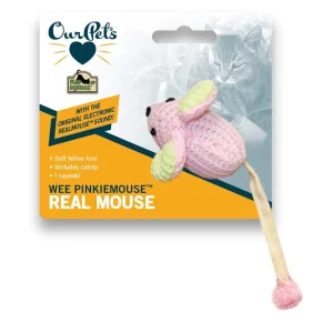 OurPets Wee Pinkie Mouse Kitten Catnip Cat Toy Pink