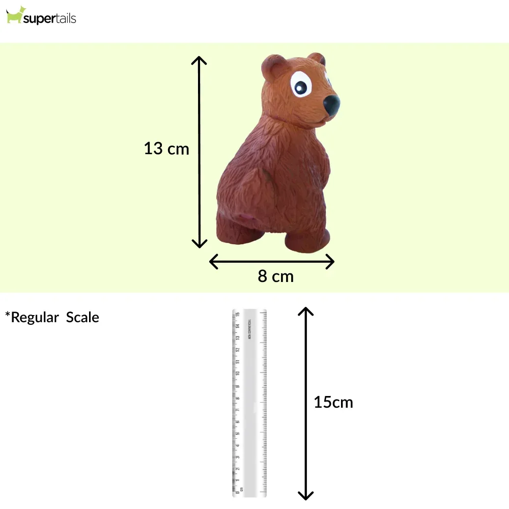 Outward Hound Tootiez Bear Latex Rubber Chew Toy for Dogs - Image 2