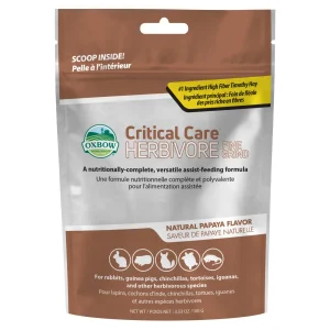 Oxbow Animal Health Critical Care Herbivore Fine Grind Feeding Formula 100g Papaya 3.53 oz