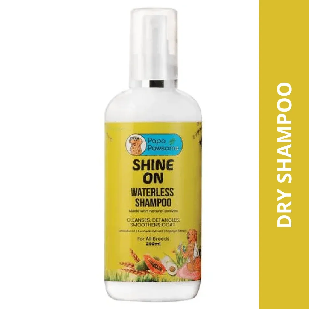 Papa Pawsome Shine On Waterless Shampoo and Braided Rope Ball for Dogs - Image 2