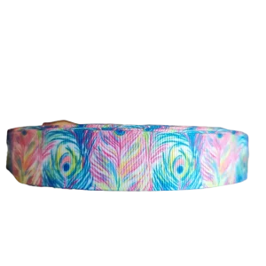 Pastel Feathers Nylon Dog Collar