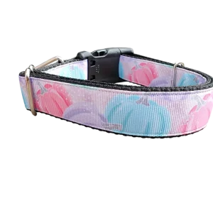 Pastel Pumpkins Nylon Dog Collar