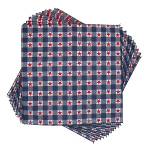 Patriotic Check Bandana, 12 Pack