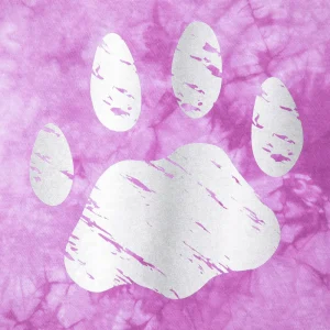 Paw Print Boysenberry Tie-Dye T-Shirt