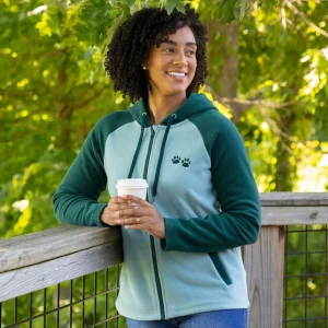Paw Print Raglan Fleece Jacket
