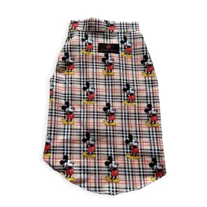 Pawgypets Mickey Check Sando for Cats (Beige)