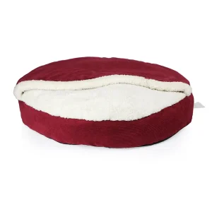 Pawpourri Furry Snuggler Bed for Dogs and Cats (Red)